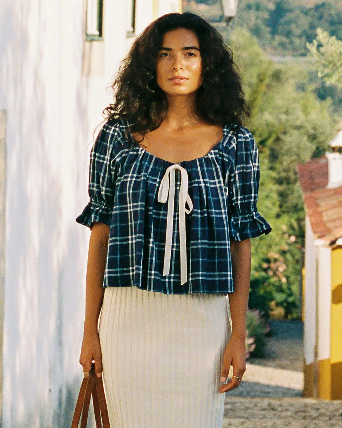 Juliette Blouse | Mariner Plaid sold by Harly Jae product image thumbnail 5