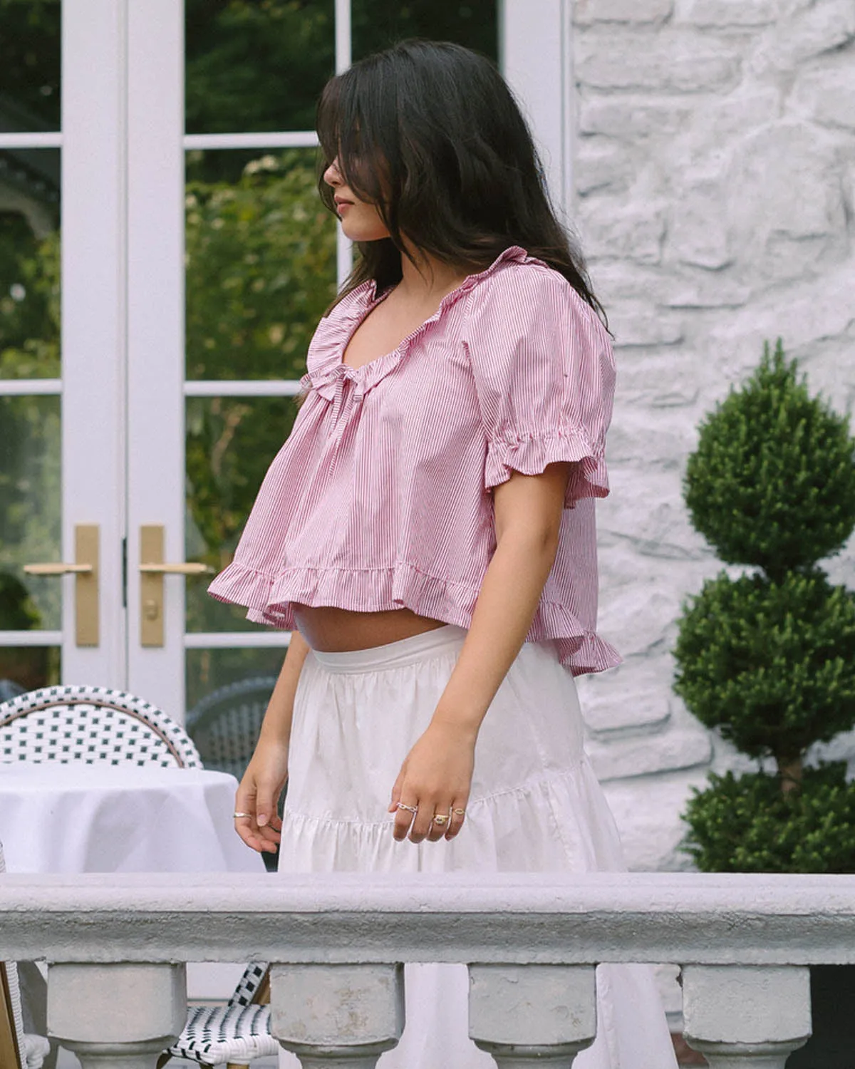 Last Chance | Doll Blouse | Cherry Lines | 2X/3X sold by Harly Jae product image thumbnail 5