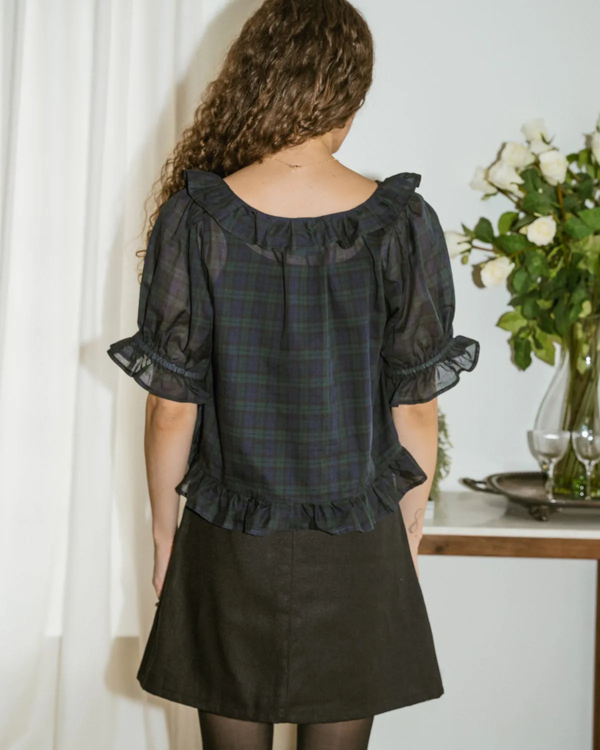 Last Chance | Doll Blouse | Holiday Plaid | 2X/3X sold by Harly Jae product image thumbnail 5