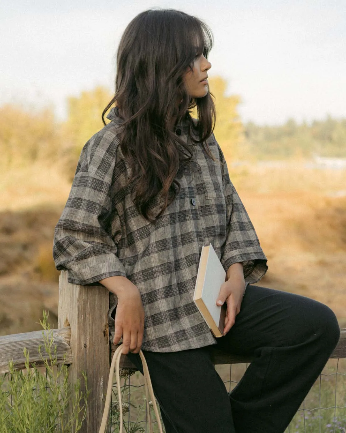 Last Chance | Haven Blouse | Moody Plaid | S/M sold by Harly Jae product image thumbnail 3