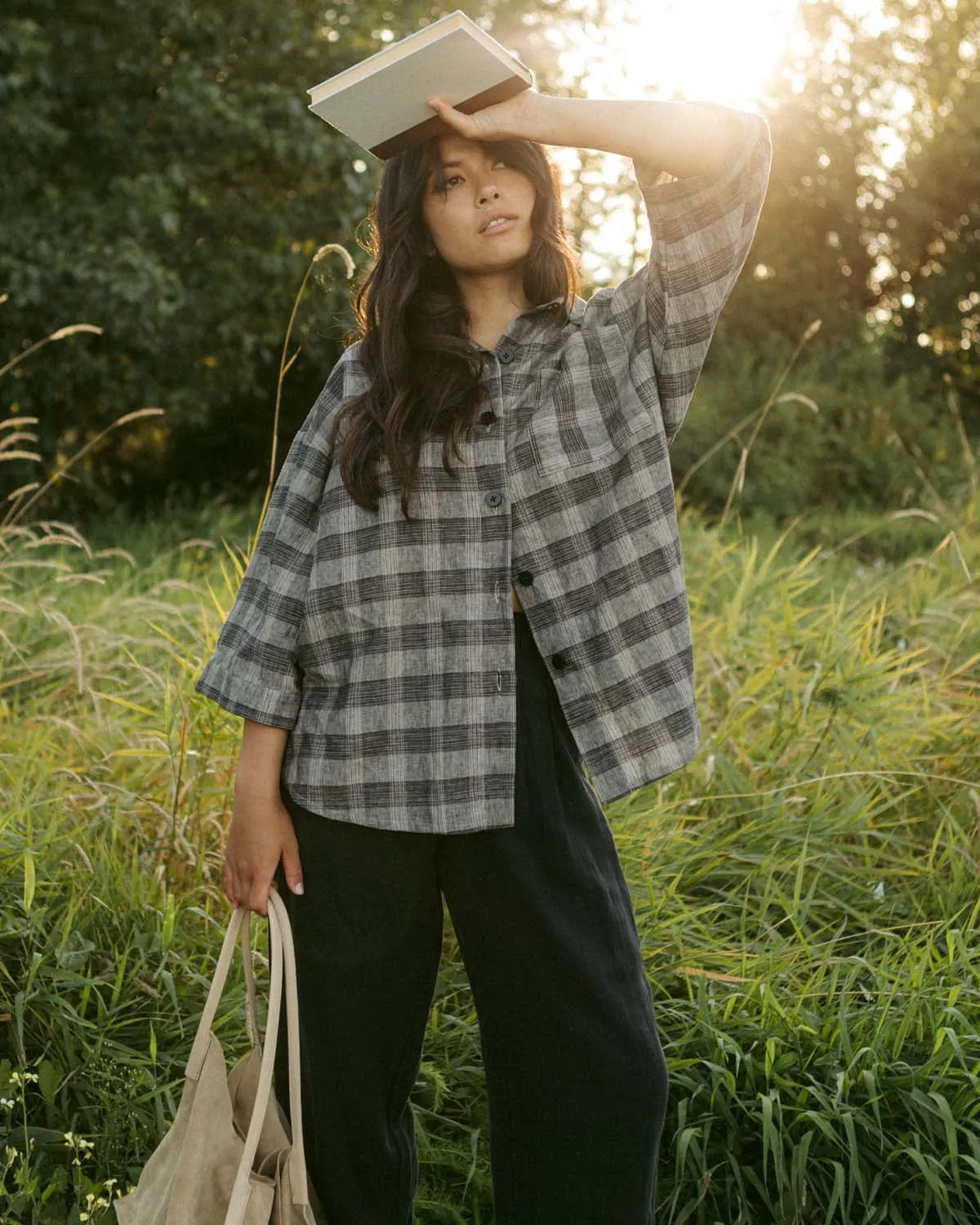 Last Chance | Haven Blouse | Moody Plaid | S/M sold by Harly Jae product image thumbnail 4