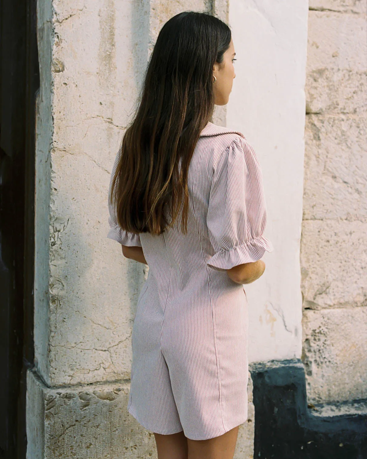 Last Chance | Dorothy Romper | Berry Stripes | S sold by Harly Jae product image thumbnail 4