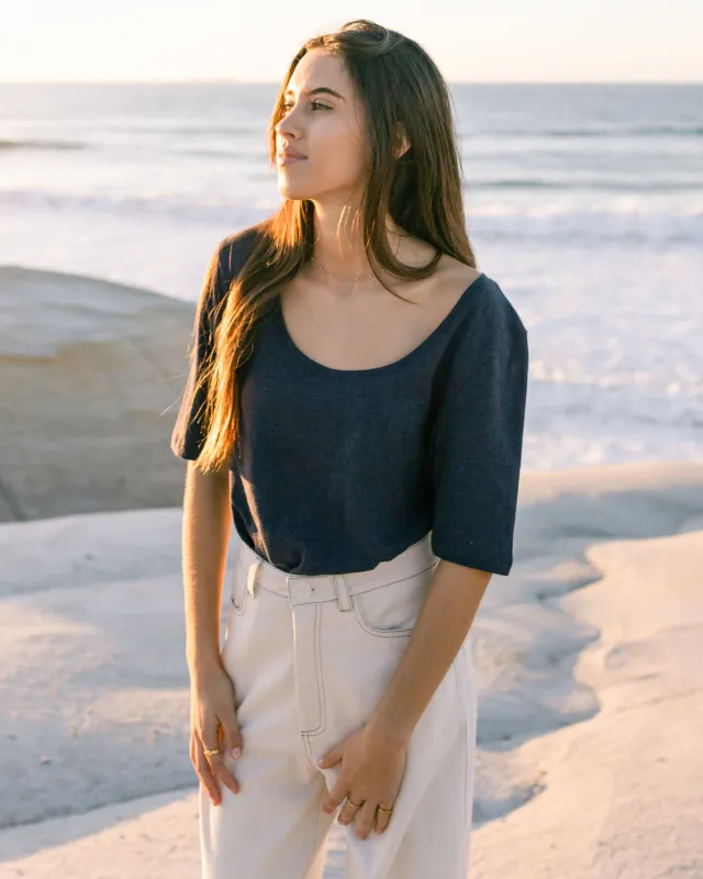 Last Chance | hj tee | Navy | S made by Harly Jae