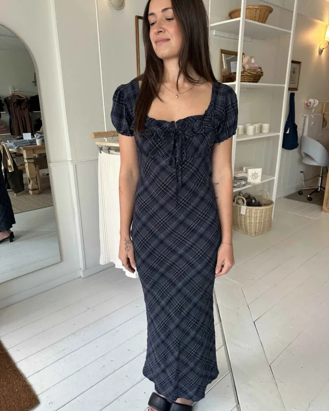 Romee Bias Dress | Nocturne Plaid made by Harly Jae