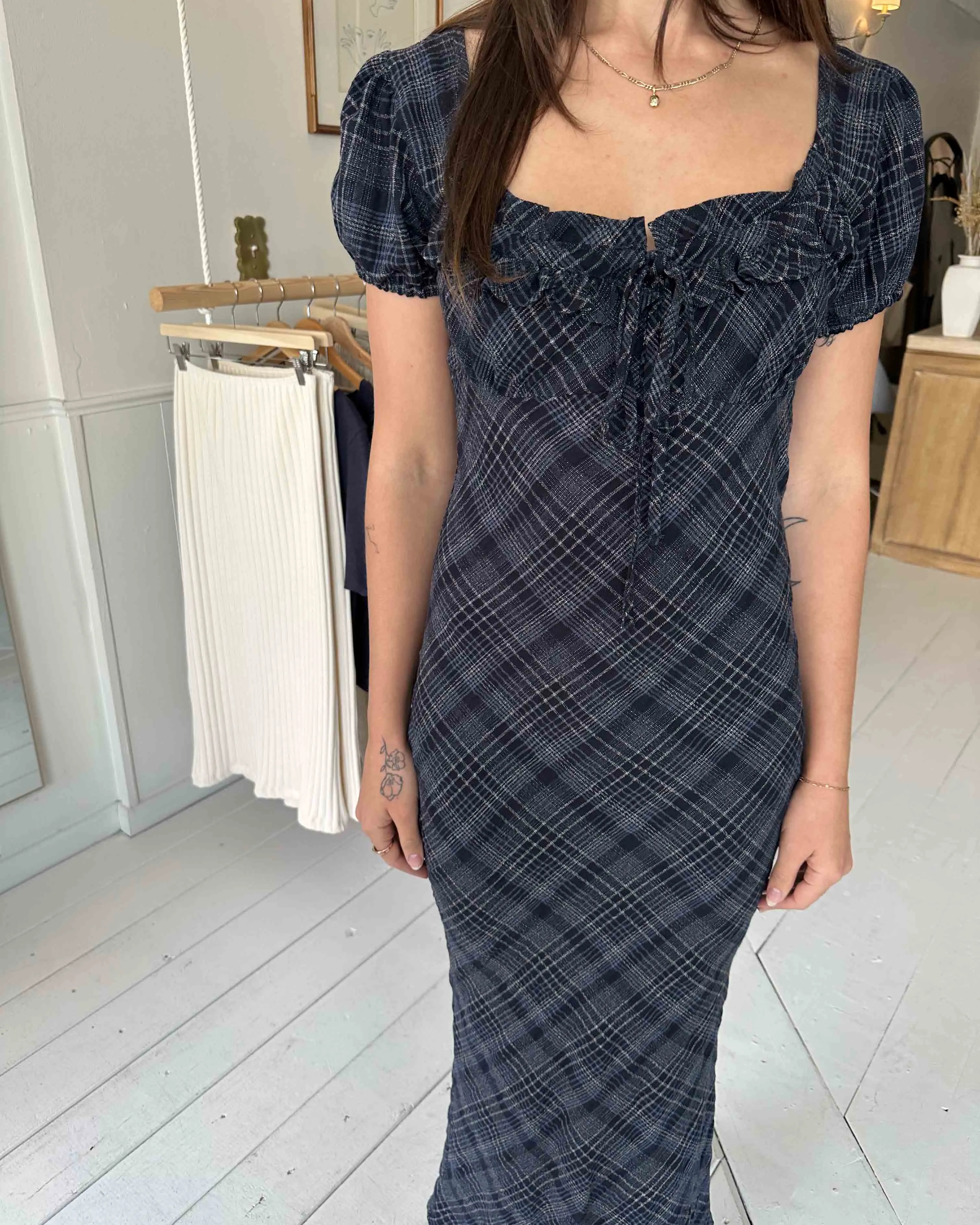 Romee Bias Dress | Nocturne Plaid sold by Harly Jae product image thumbnail 3