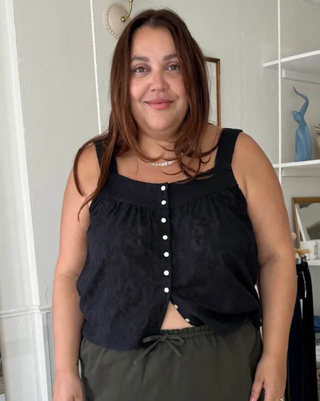 Last Chance | Nightie Tank | Noir Embroidery | L/XL made by Harly Jae