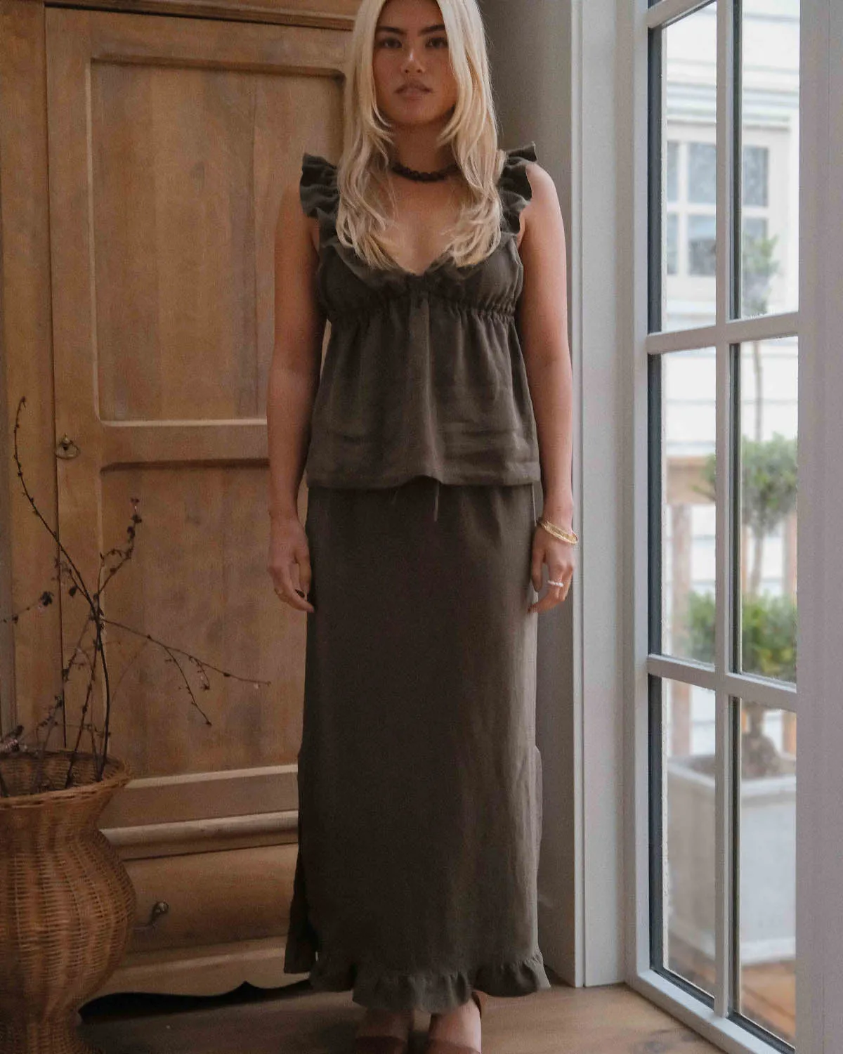 Girlie Skirt | Olive sold by Harly Jae