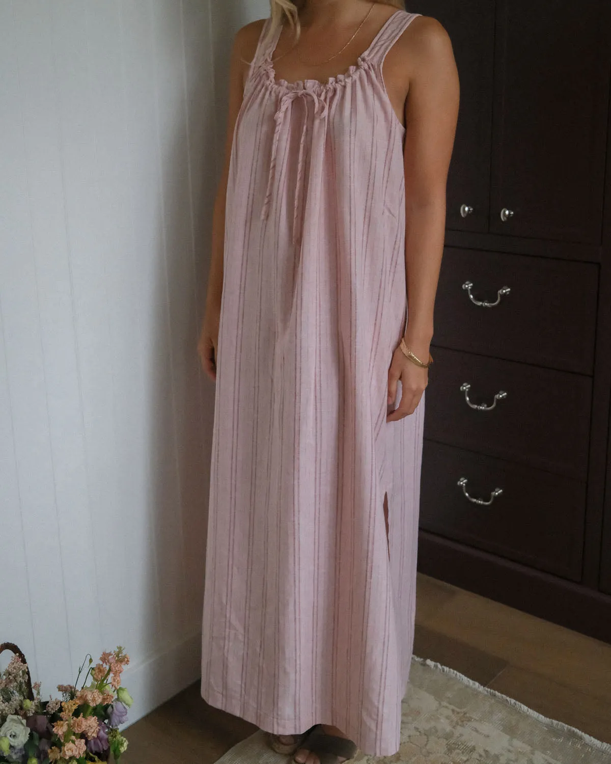 Gigi Dress | Long | Peony Stripe sold by Harly Jae product image thumbnail 2