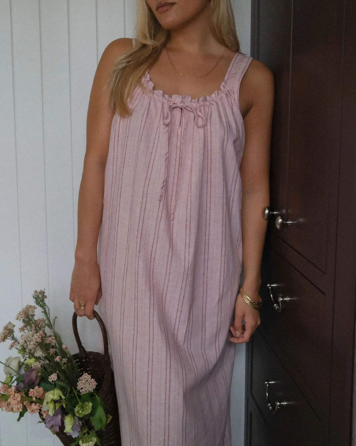Gigi Dress | Long | Peony Stripe sold by Harly Jae product image thumbnail 4