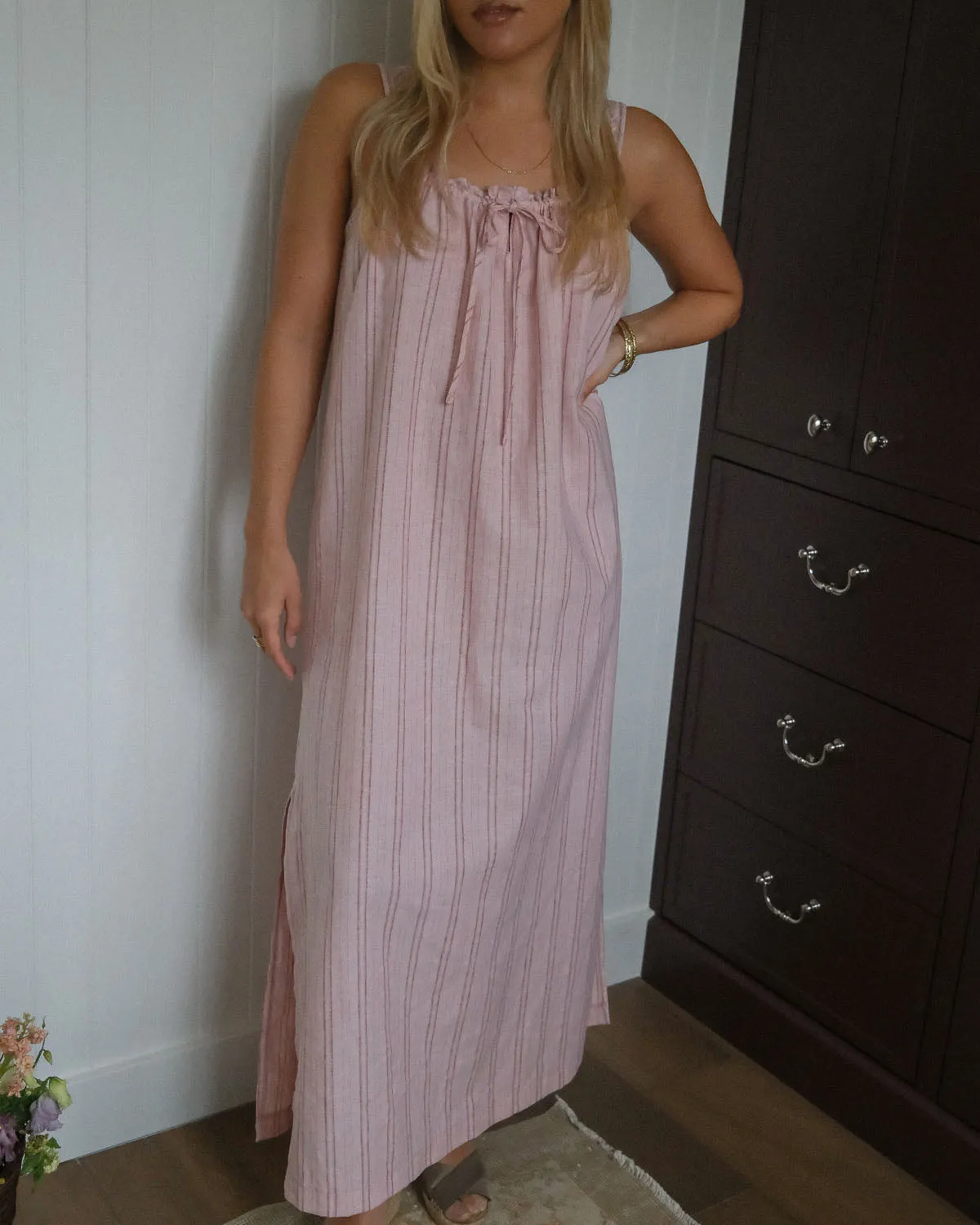 Gigi Dress | Long | Peony Stripe sold by Harly Jae product image thumbnail 3