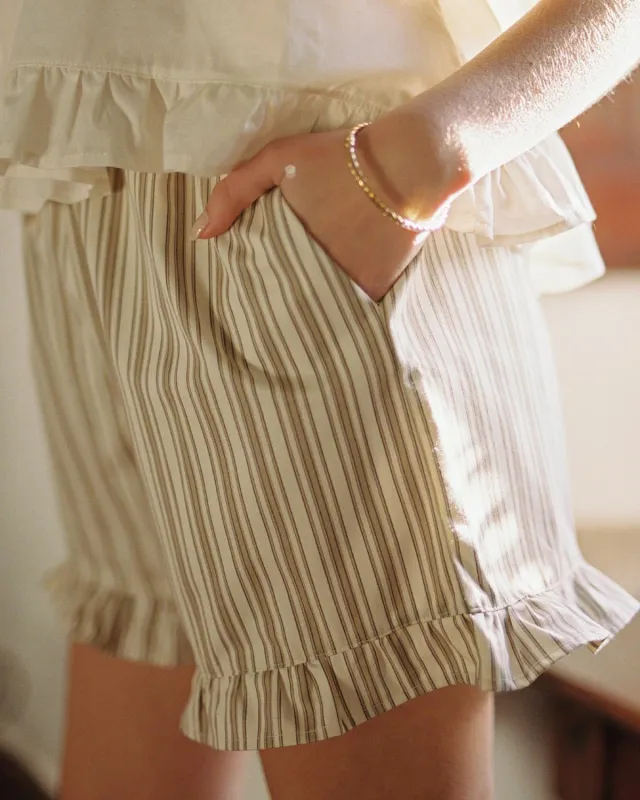 Last Chance | Clémentine Shorts | Brown & Beige Stripes | XXL/1X made by Harly Jae