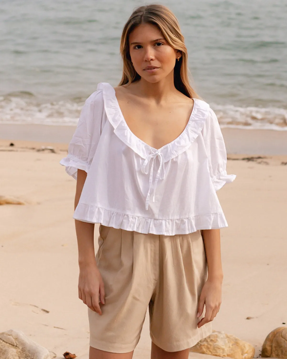 Imperfect | Doll Blouse | Crisp White | XS sold by Harly Jae product image thumbnail 4