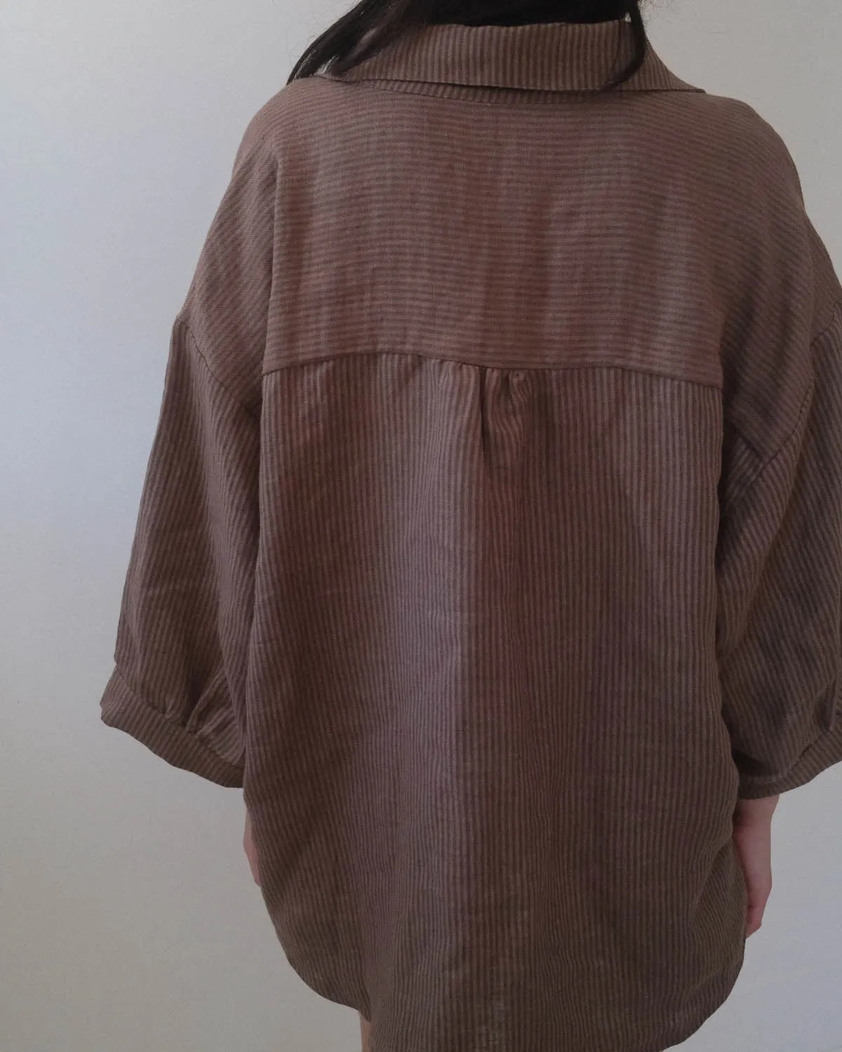 Haven Blouse | Mocha Stripe sold by Harly Jae product image thumbnail 5