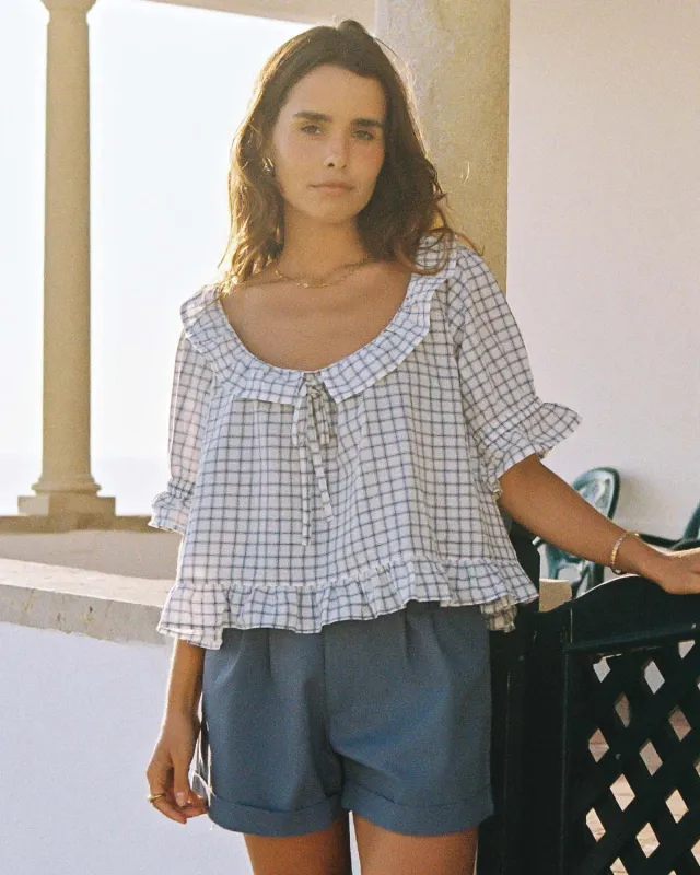 Doll Blouse | Porcelain Plaid made by Harly Jae