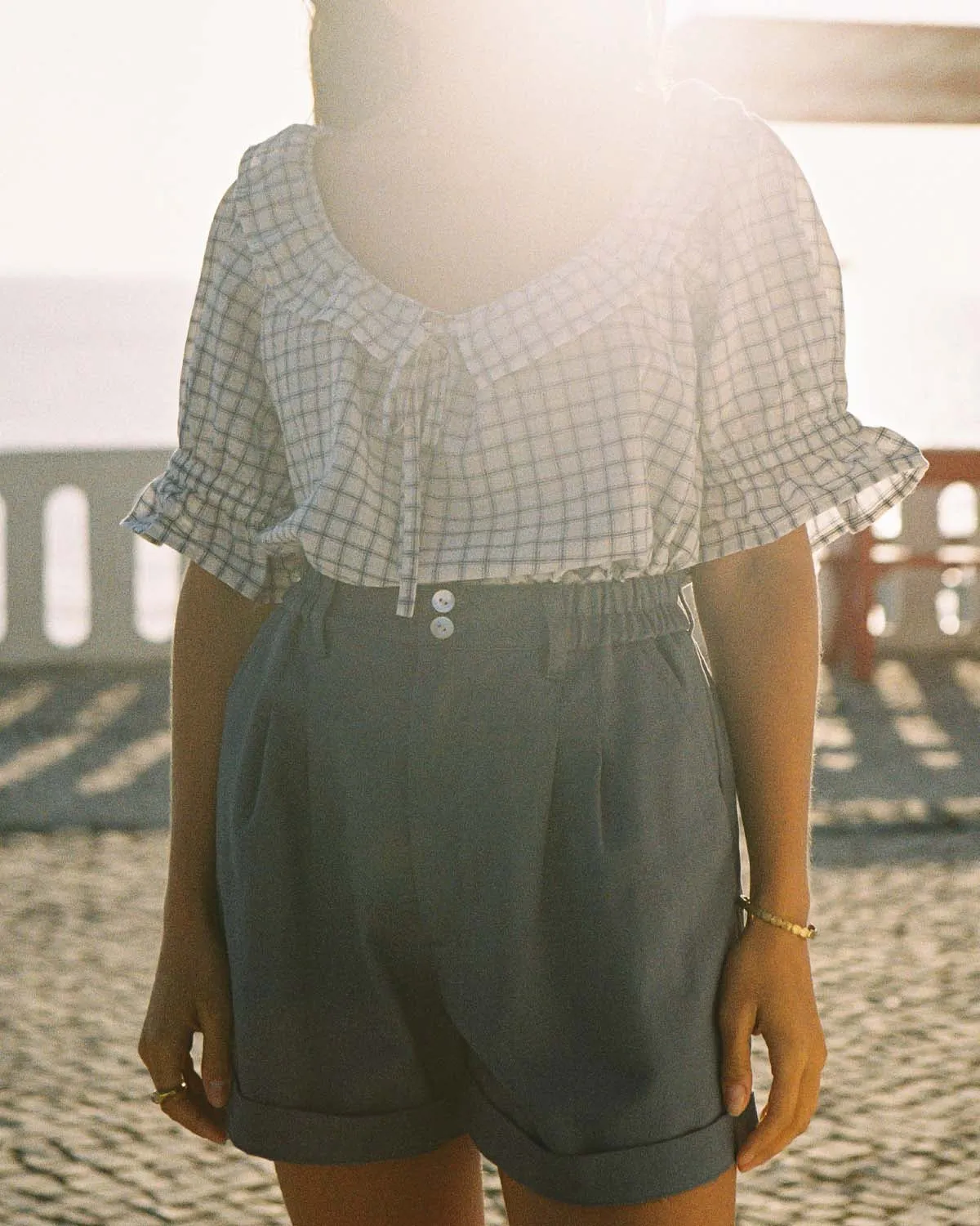 Doll Blouse | Porcelain Plaid sold by Harly Jae product image thumbnail 3