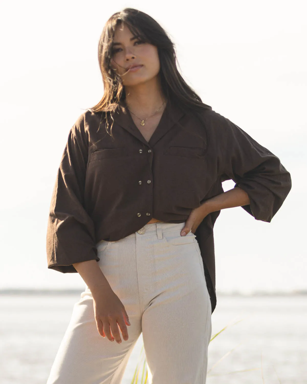 Last Chance | House Blouse | Americano | 2X/3X sold by Harly Jae product image thumbnail 3
