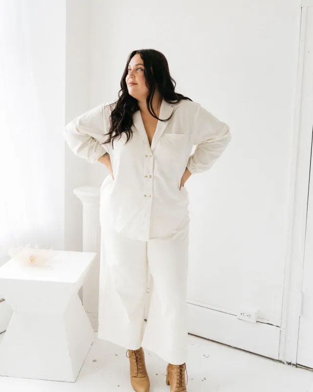 Photo Sample | House Blouse | Ivory | 2X/3X made by Harly Jae