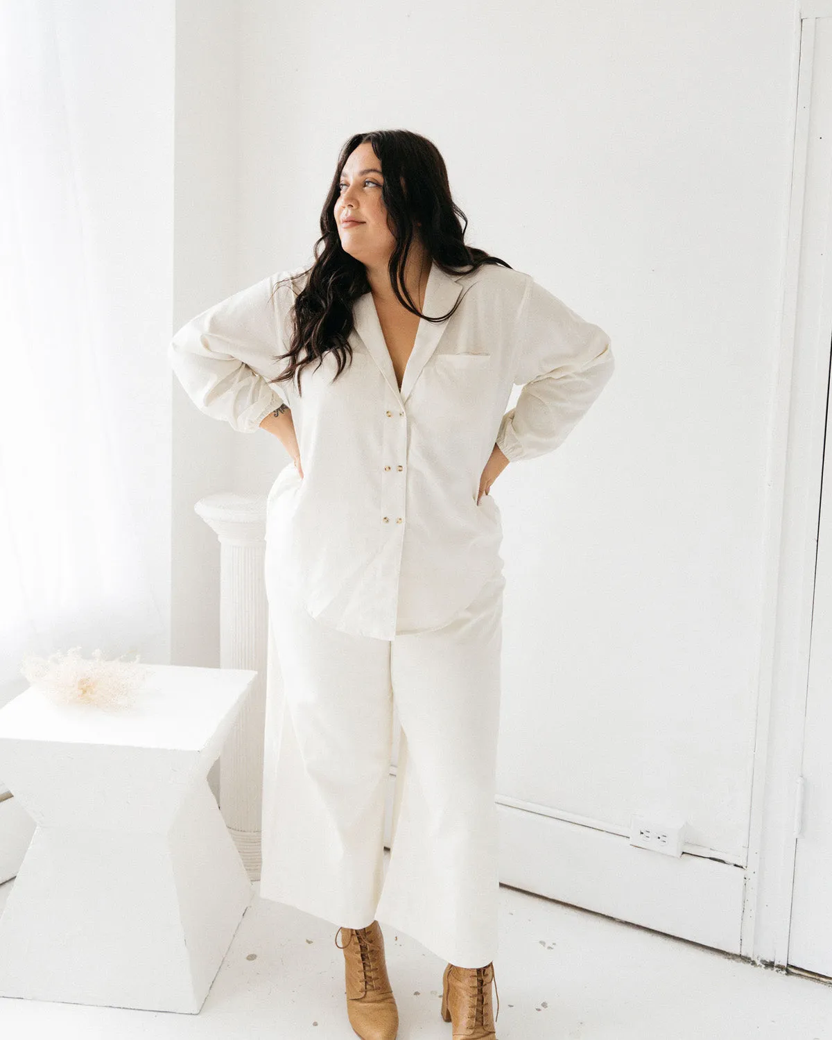 Photo Sample | House Blouse | Ivory | 2X/3X sold by Harly Jae