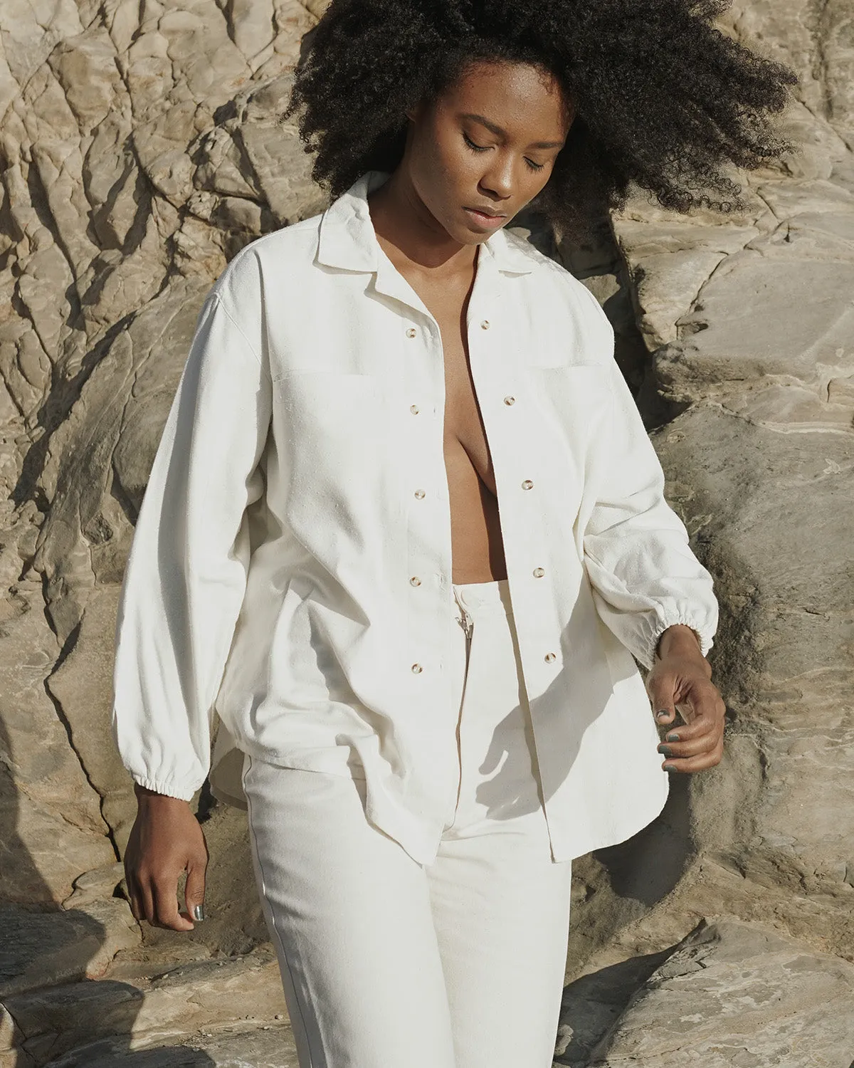 Photo Sample | House Blouse | Ivory | 2X/3X sold by Harly Jae product image thumbnail 3