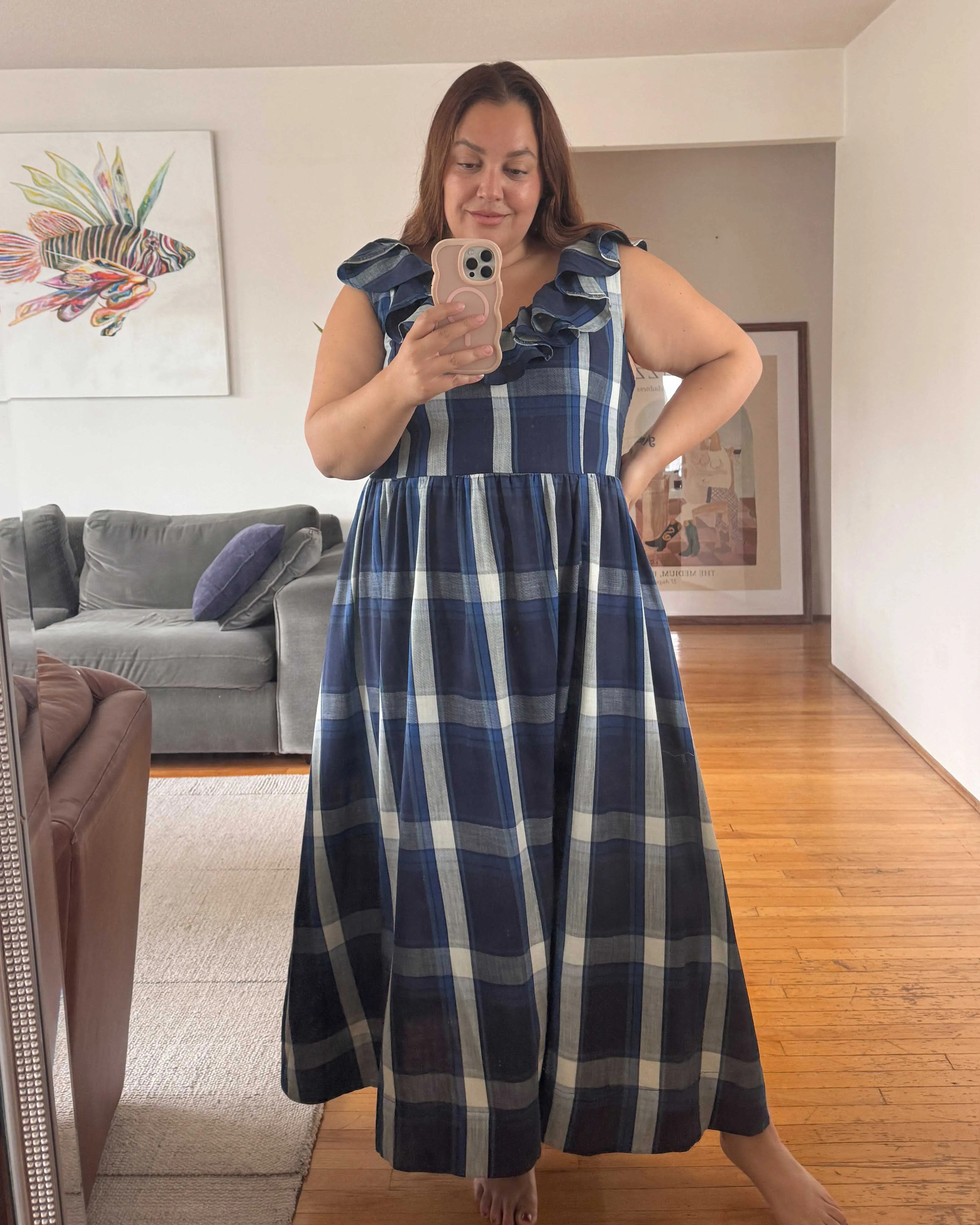 Last Chance | Céleste Dress | Blue Plaid | 1X sold by Harly Jae