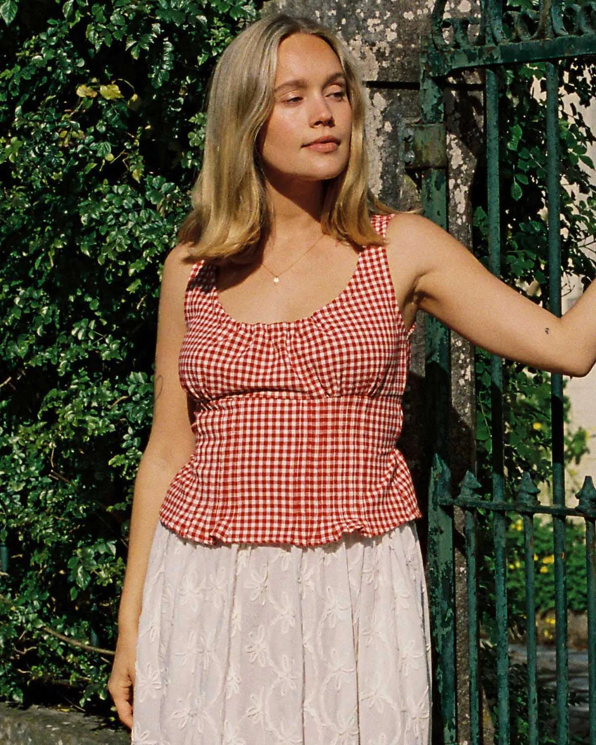 Photo Sample | Rêverie Blouse | Red Gingham | 1X sold by Harly Jae product image thumbnail 2