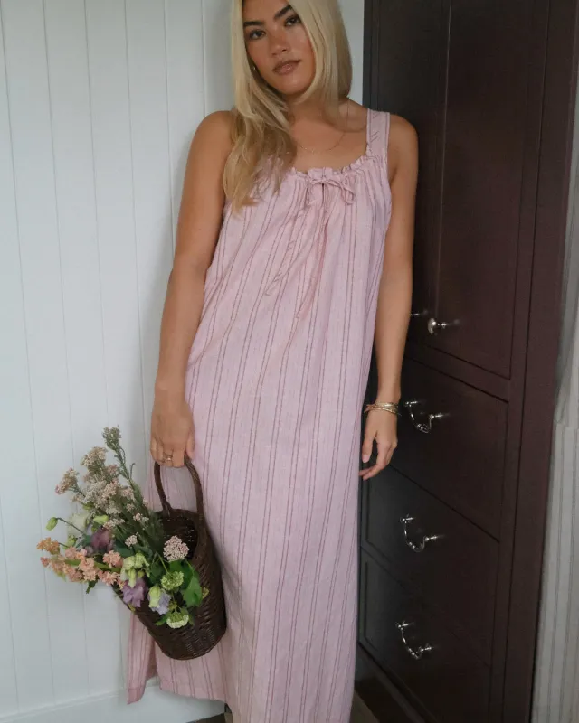 Last Chance | Gigi Dress | Long | Peony Stripe | XXL/1X made by Harly Jae