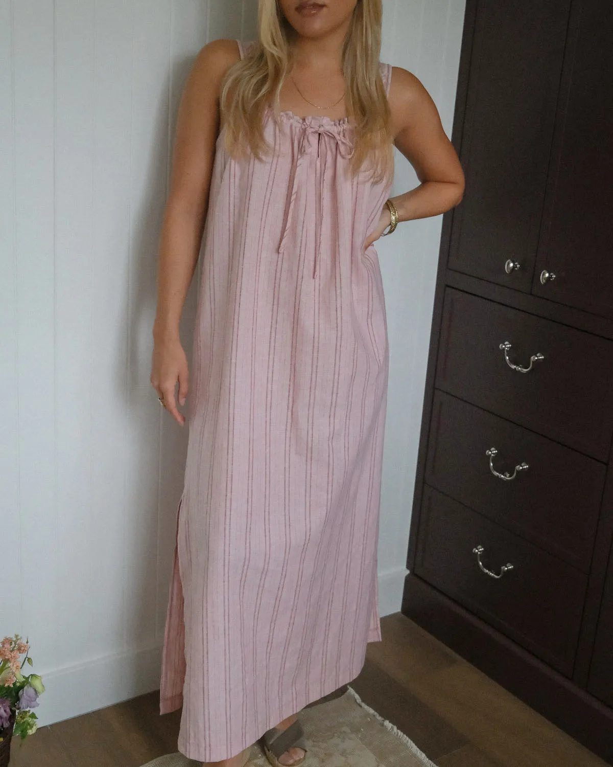 Last Chance | Gigi Dress | Long | Peony Stripe | XXL/1X sold by Harly Jae product image thumbnail 3