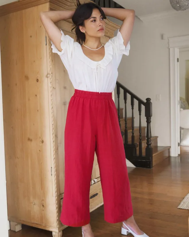 Aura Pants | Red Currant made by Harly Jae