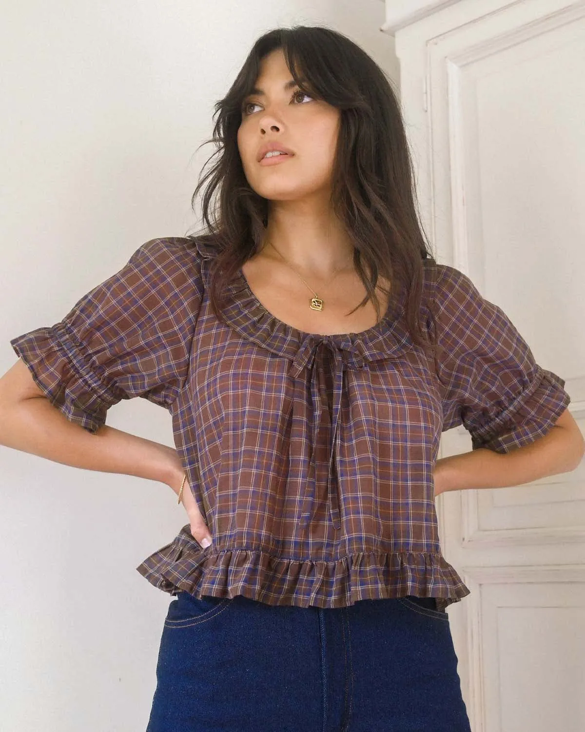 Doll Blouse | Highland Plaid sold by Harly Jae
