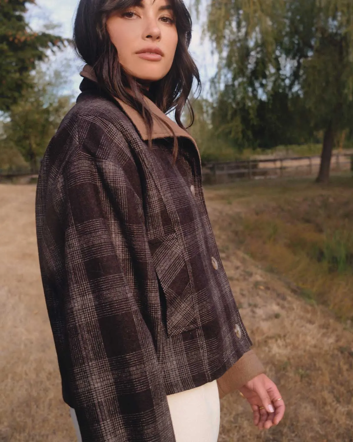 Bastien Coat | Truffle Plaid sold by Harly Jae product image thumbnail 4