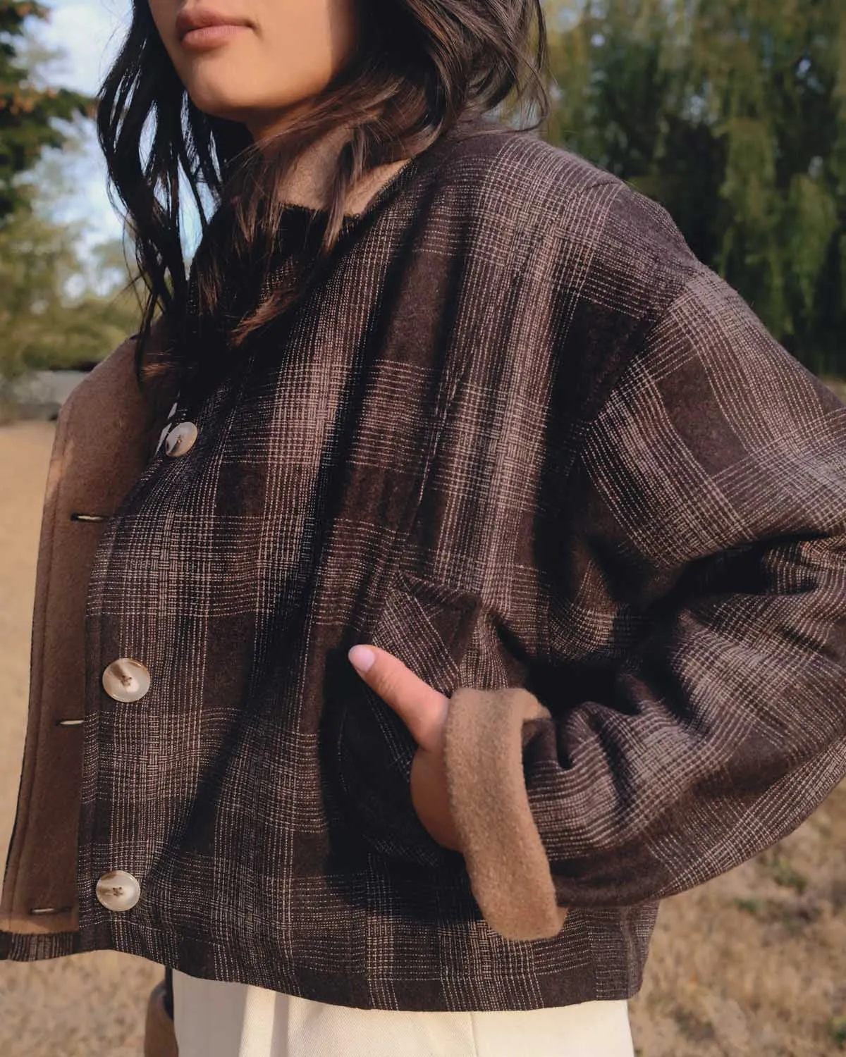Bastien Coat | Truffle Plaid sold by Harly Jae product image thumbnail 2