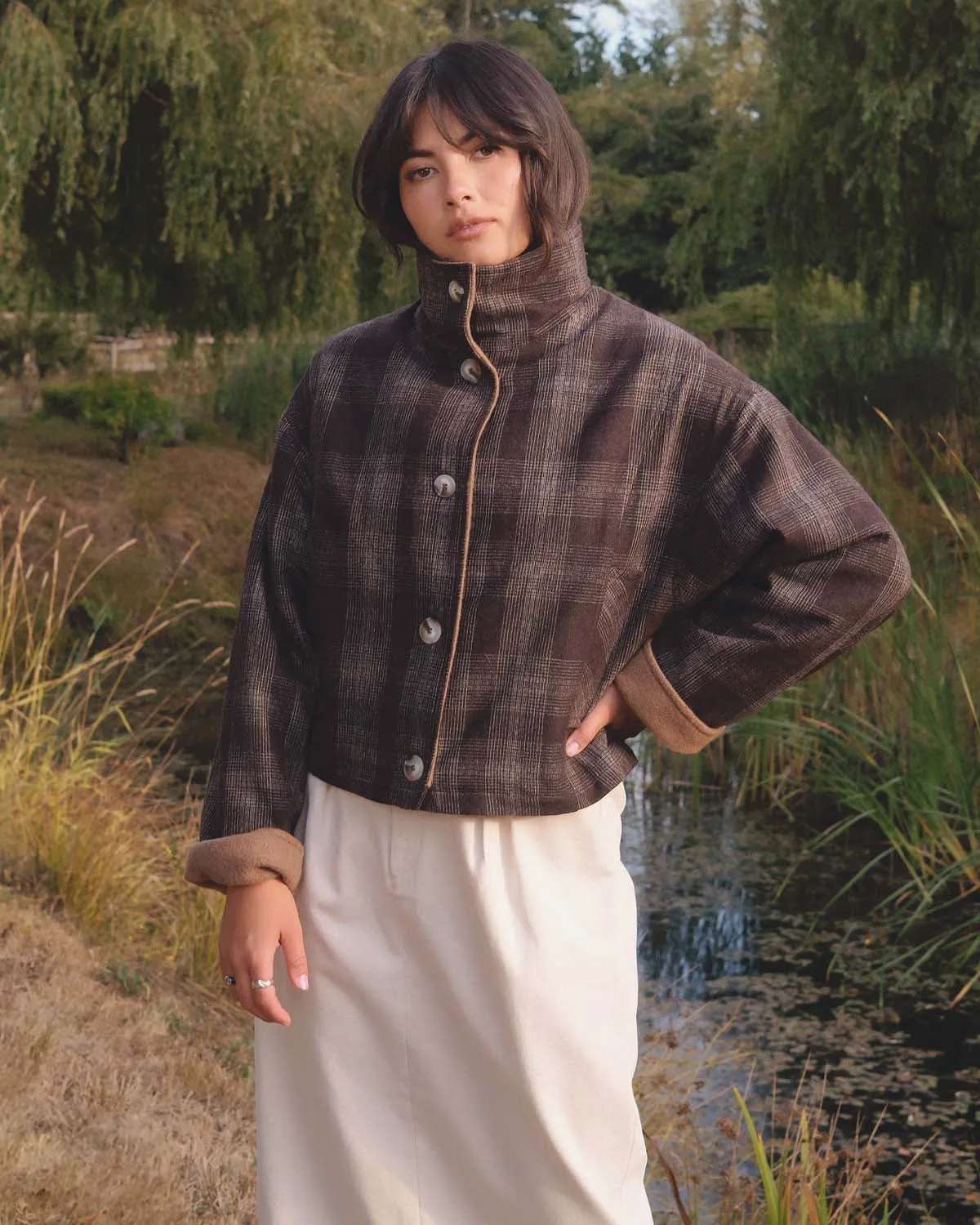 Bastien Coat | Truffle Plaid sold by Harly Jae product image thumbnail 3