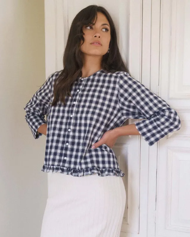 Claire Blouse | Écolière Plaid made by Harly Jae