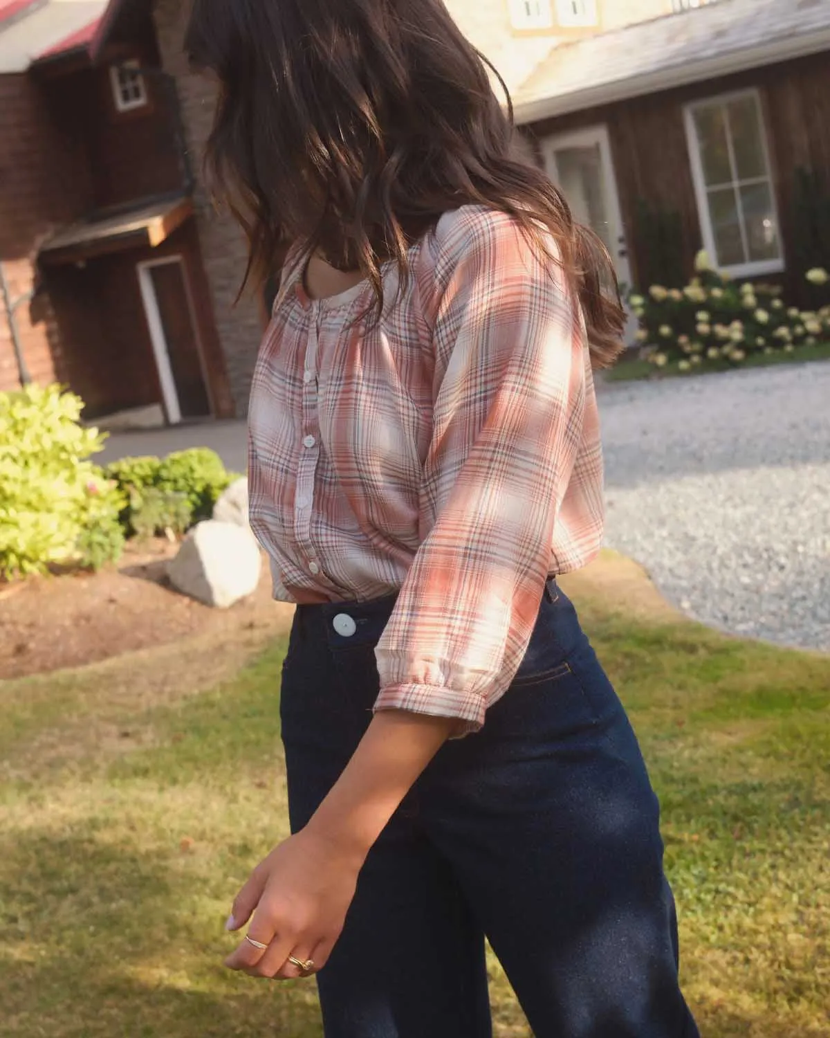 Cleo Blouse | Cider Plaid sold by Harly Jae product image thumbnail 2