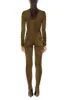 Keyhole Suede Jumpsuit sold by LaQuon Smith