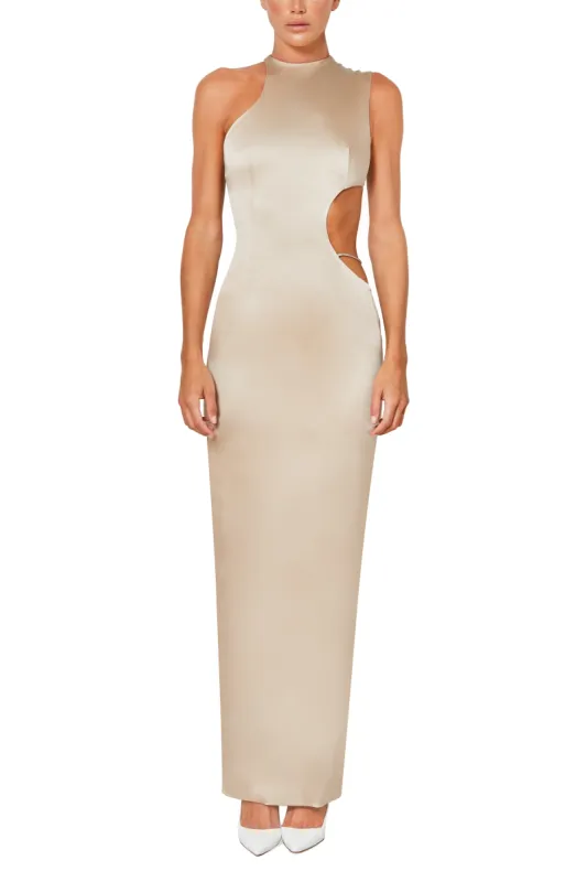 Halter Gown With Side Cut Out Detail sold by LaQuon Smith