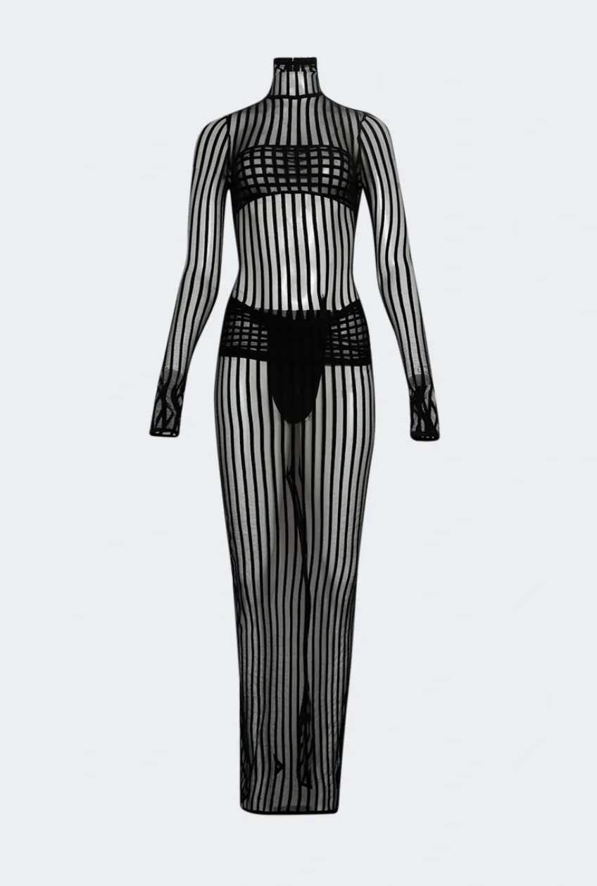 Open Back Maxi Dress with Cross Grain Detail sold by LaQuon Smith product image thumbnail 2