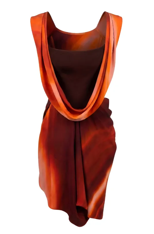 Knee Length Dress with Open Back and Corset Detail sold by LaQuon Smith product image thumbnail 2