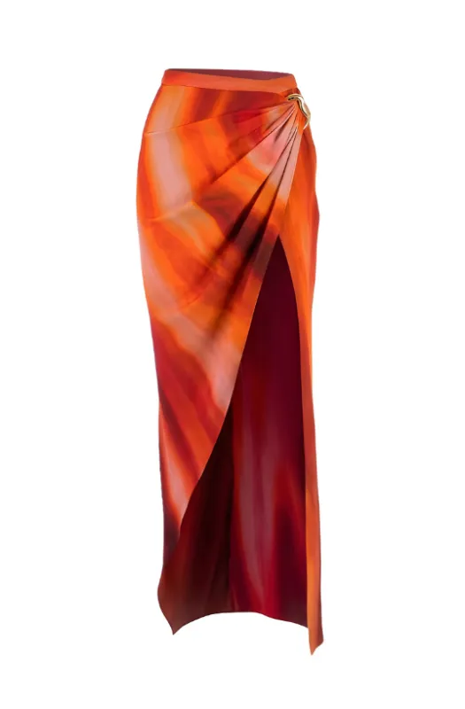 Maxi Skirt with Slit Detail made by LaQuon Smith