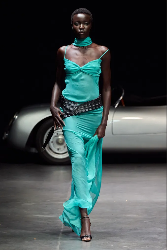 Gown with Neck Tie Detail sold by LaQuon Smith product image thumbnail 3