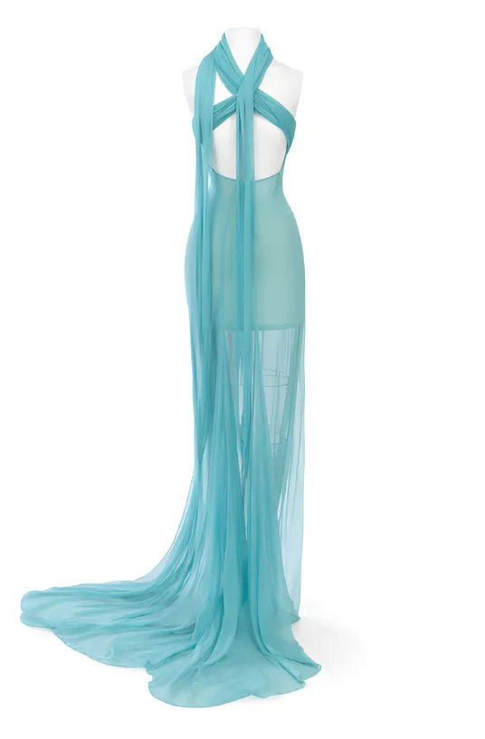 Gown with Neck Tie Detail sold by LaQuon Smith product image thumbnail 2