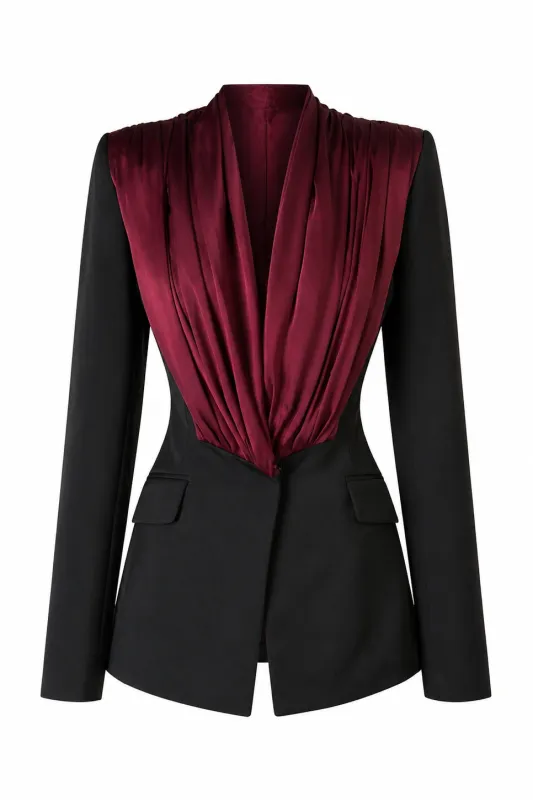Tailored Dress with Draped Lapel Detail made by LaQuon Smith