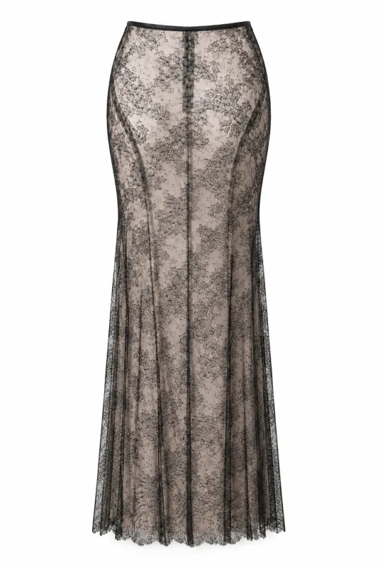 Sheer Maxi Skirt made by LaQuon Smith