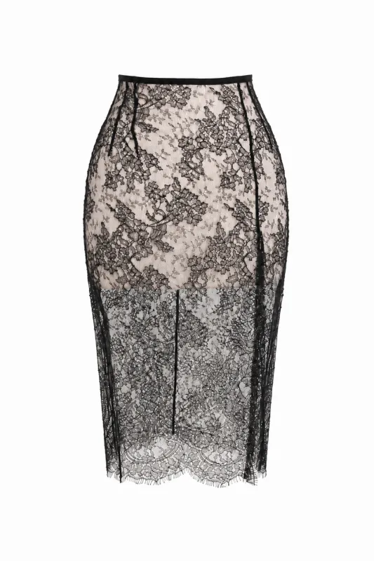 Midi Skirt with Slit made by LaQuon Smith