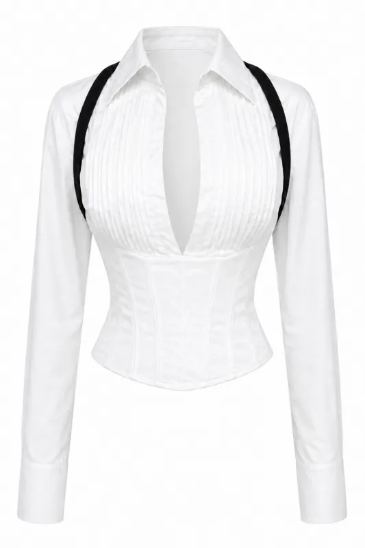 Blouse with Keyhole Detail made by LaQuon Smith