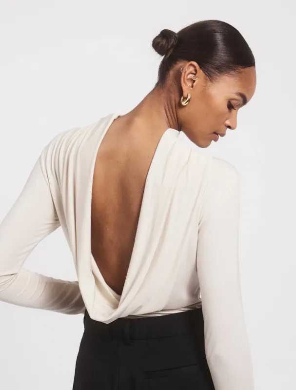 Anjea Reversible Top in Enoki Mushroom sold by Ninety Percent