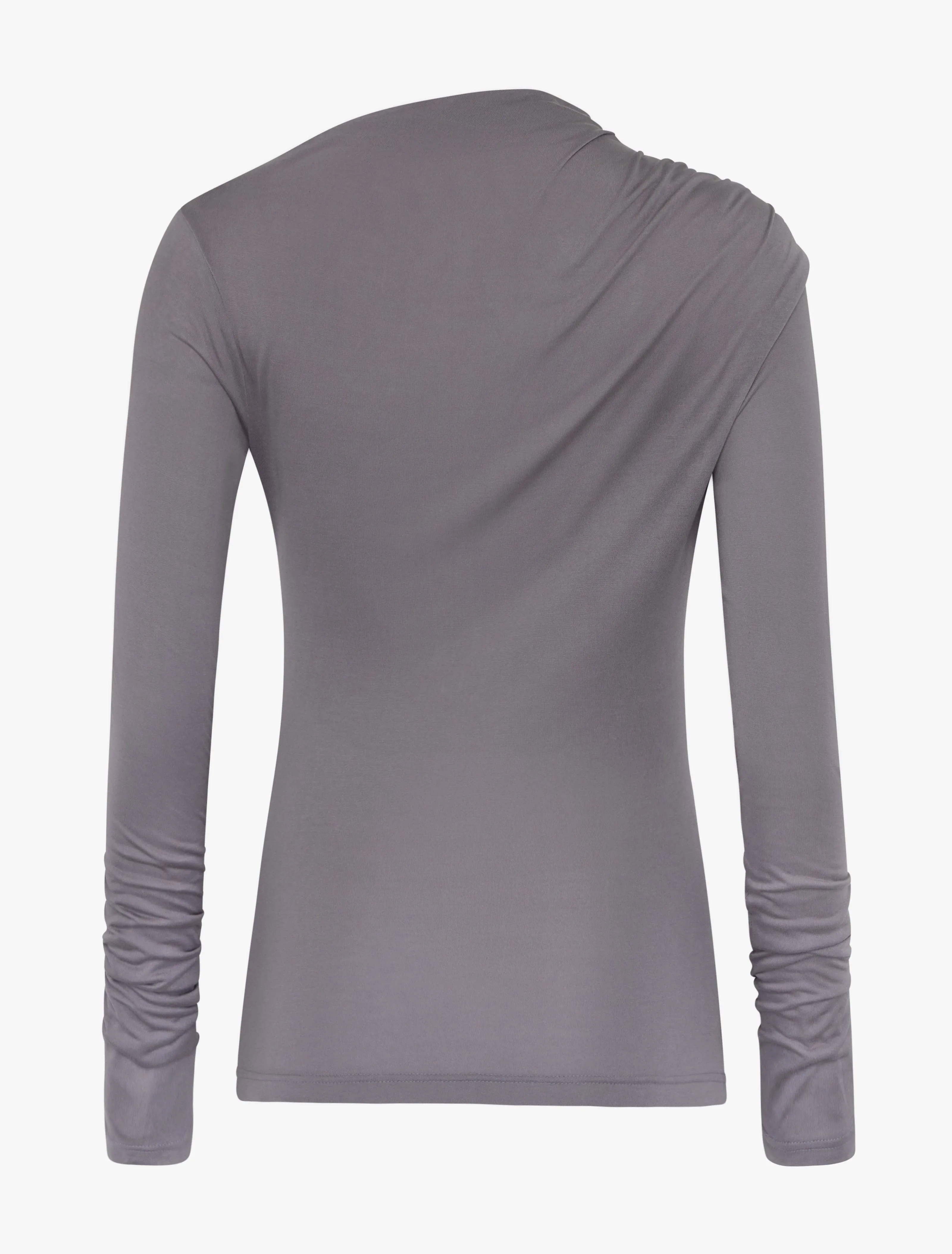Iphis Draped Long Sleeve Top in Dusk sold by Ninety Percent product image thumbnail 5