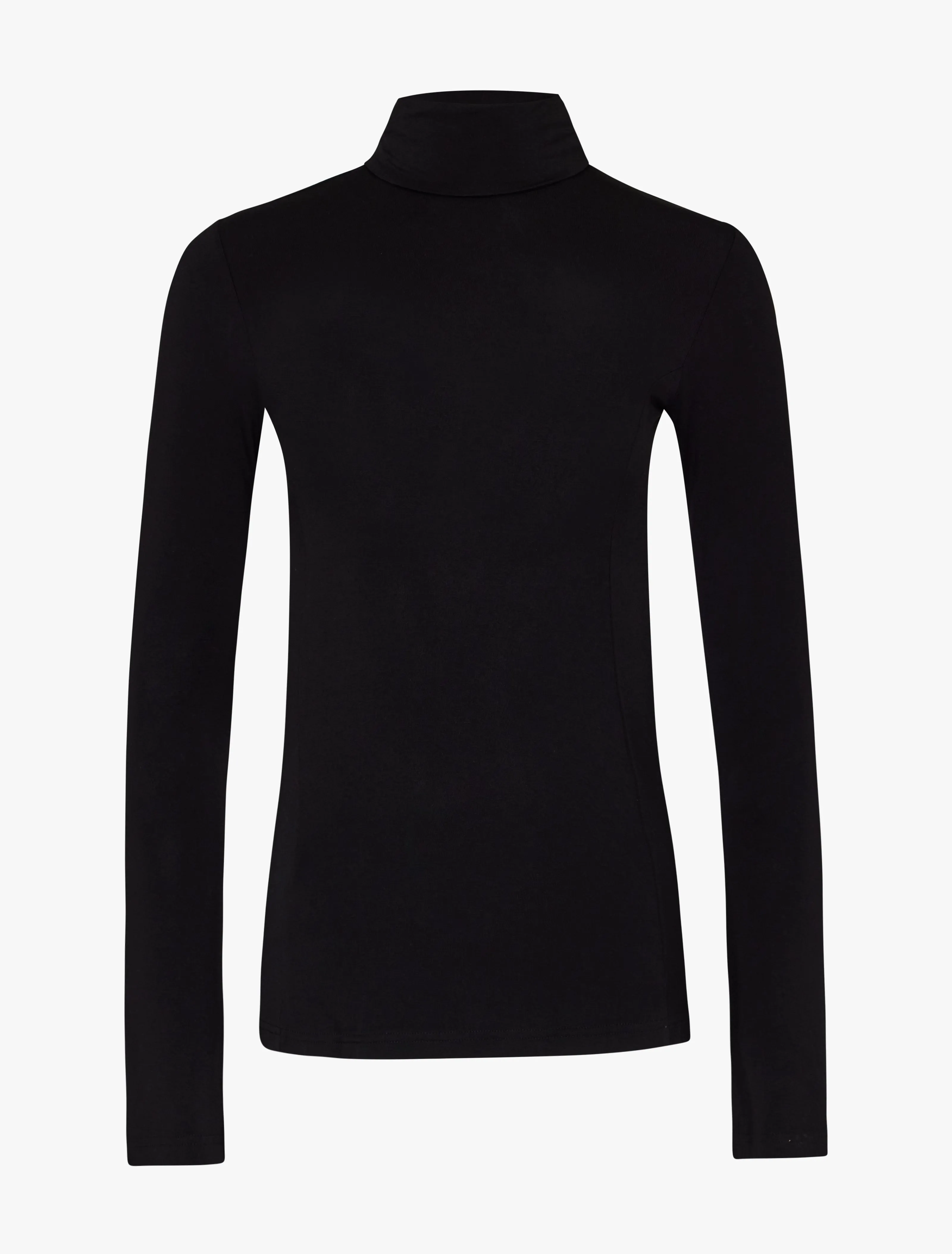 Ellon Micromodal Turtleneck Top in Black sold by Ninety Percent