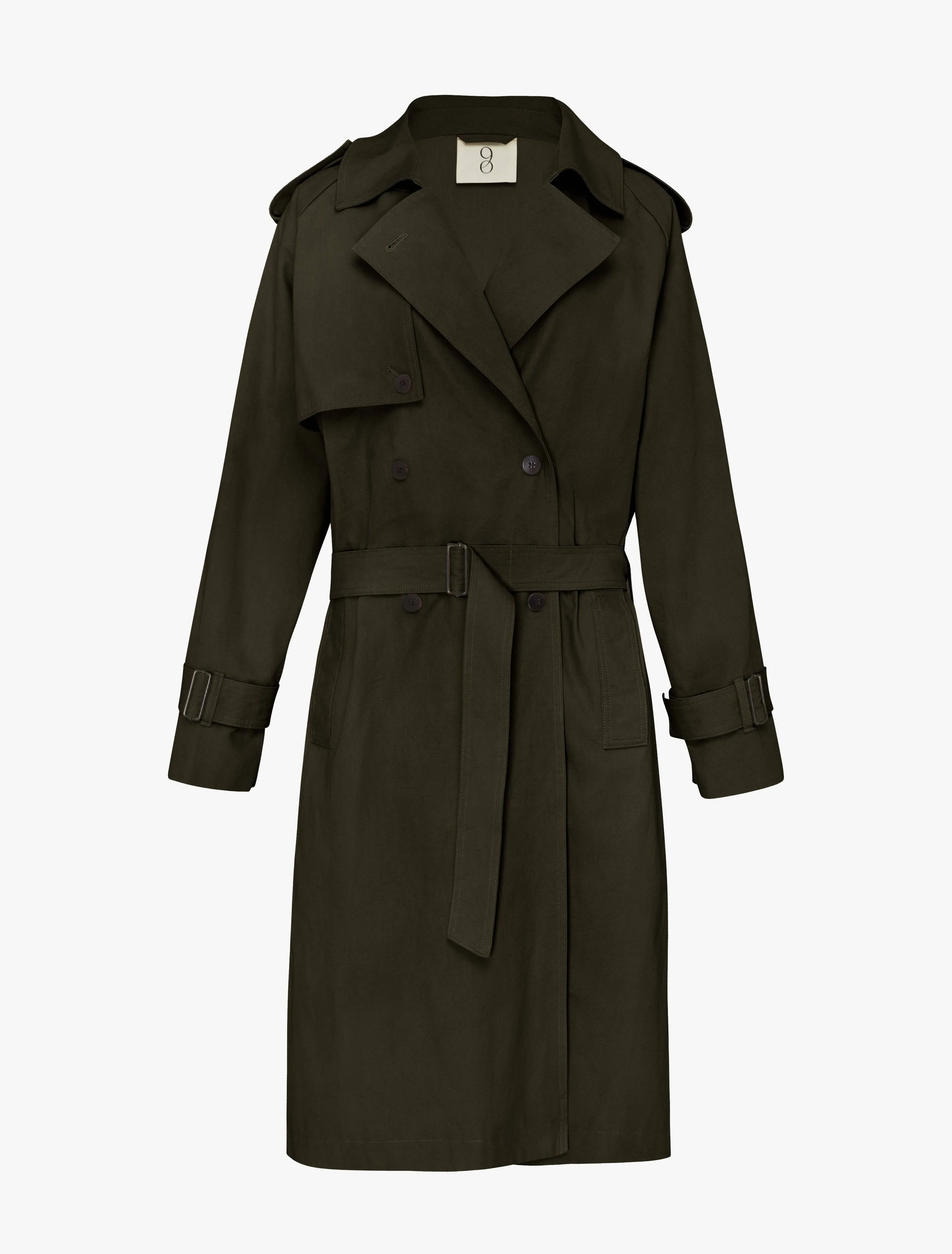 Trench in Dark Olive sold by Ninety Percent product image thumbnail 4