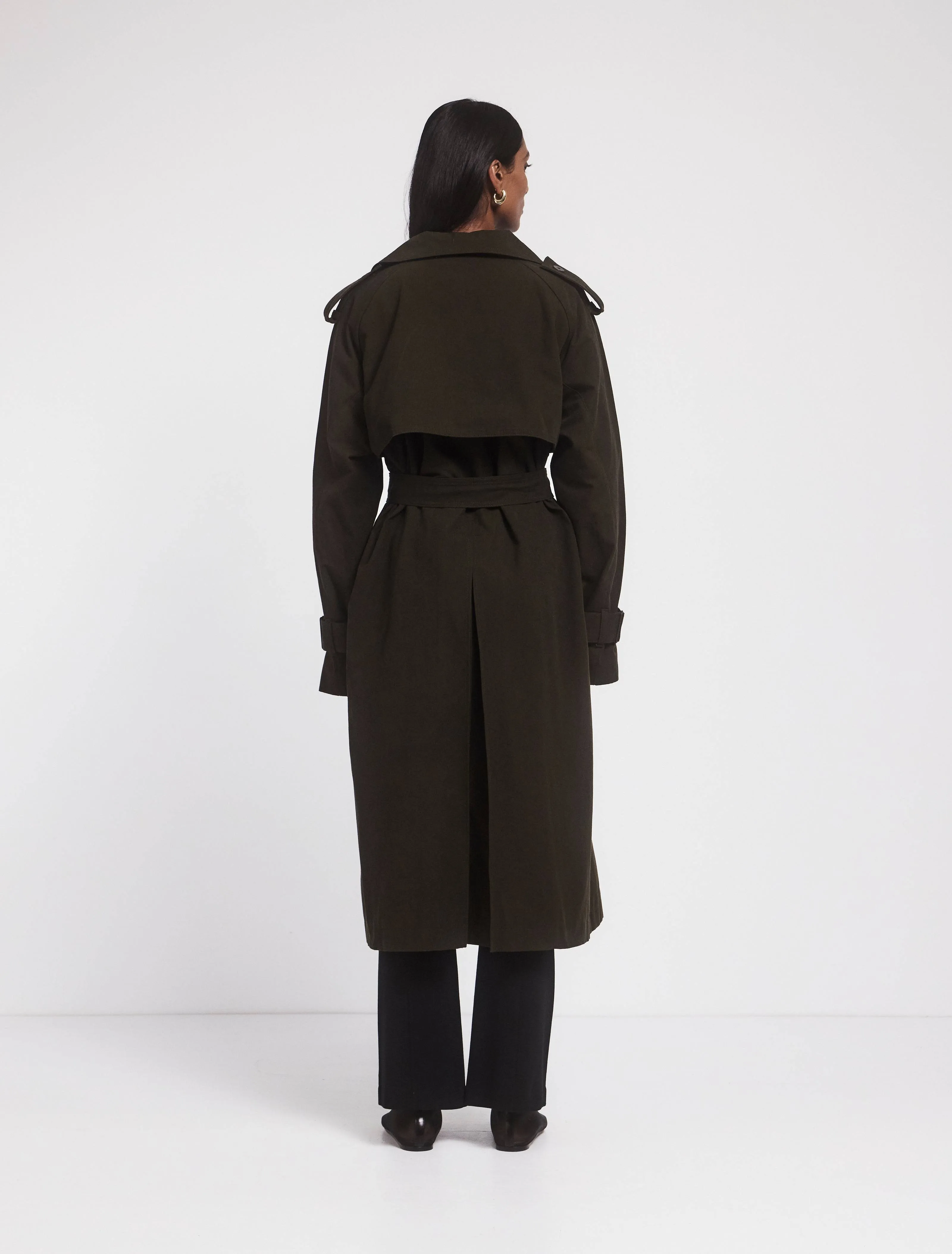 Trench in Dark Olive sold by Ninety Percent product image thumbnail 3